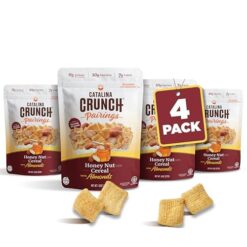 Catalina Crunch Pairings Honey Nut Cereal, Vegan Snacks, Low Sugar 1g, Gluten & Grain Free, Low Carb, High Protein 10g & Fiber 7g, Keto Friendly Breakfast, Plant Based, 9 oz (Pack of 4)