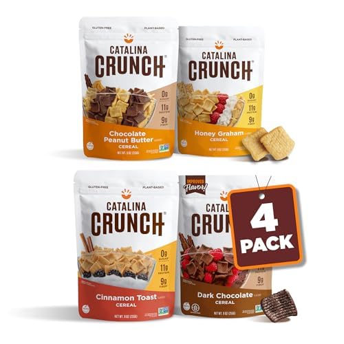 Catalina Crunch Protein Cereal Variety Pack (4 Flavors) | Low Carb, Zero Sugar, Gluten Free, Fiber | Vegan Snacks/Food | Keto Friendly Catalina Crunch Protein Cereal Variety Pack (4 Flavors) | Low Carb, Zero Sugar, Gluten Free, Fiber | Vegan Snacks/Food | Keto Friendly
