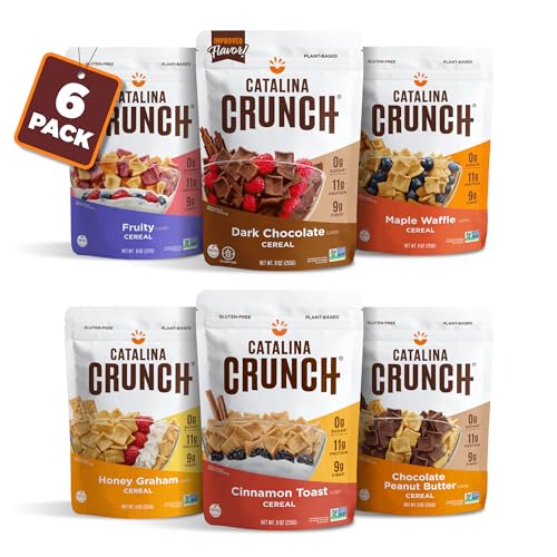 Catalina Crunch Protein Cereal Variety Pack (6 Flavors) | Low Carb, Zero Sugar, Gluten Free, Fiber | Vegan Snacks/Food | Keto Friendly Catalina Crunch Protein Cereal Variety Pack (6 Flavors) | Low Carb, Zero Sugar, Gluten Free, Fiber | Vegan Snacks/Food | Keto Friendly