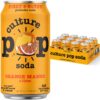 Culture Pop Soda Sparkling Probiotic Drink, Vegan Soda for Gut Health, Non-GMO, GF, No Added Sugar, 12 Pack, 12 Fl Oz Cans, Orange Mango