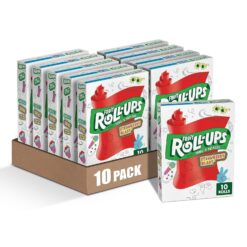Fruit Roll-Ups Fruit Flavored Snacks, Strawberry Sensation, 0.5 oz, 10 ct (Pack of 10)