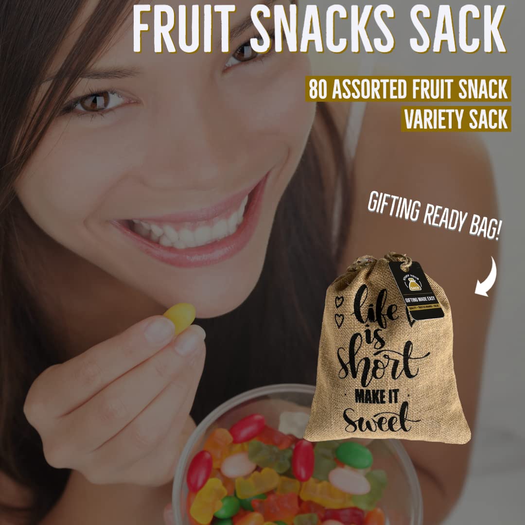 Fruit Snacks Variety Pack (80 Count) - Includes Motts Medleys Fruit Snacks, Welches Mixed Fruit Snacks, Gushers, Fruit by the Foot and Fruit Roll-Ups by Stuff Your Sack2