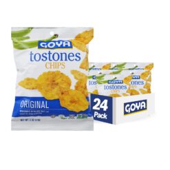 Goya Foods Tostones Plantain Chips, Original, 2 Ounce (Pack of 24)
