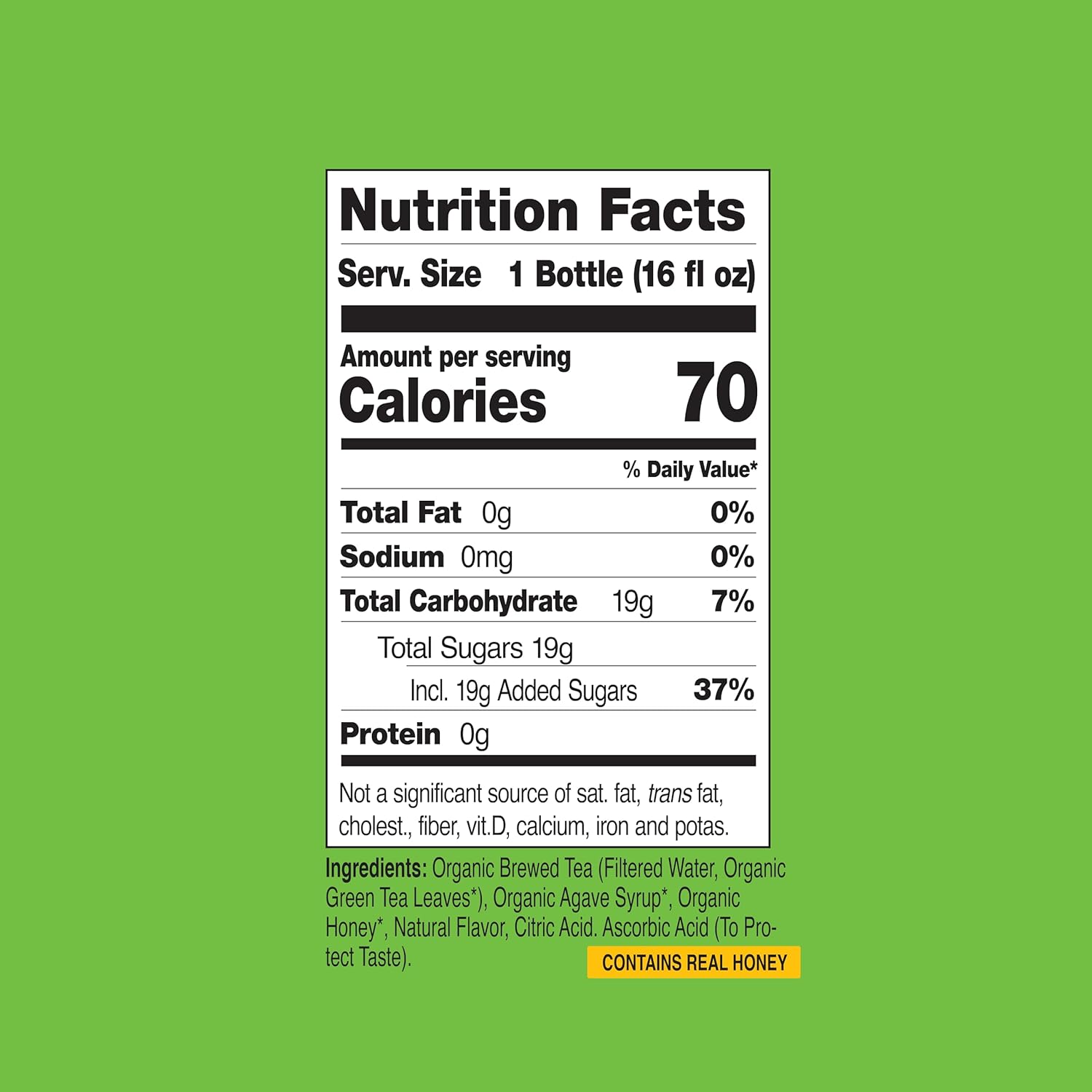 Just Ice Tea Organic Iced Tea, 16 Fl Oz Glass Bottles (Honey Green Tea, Pack of 12)1