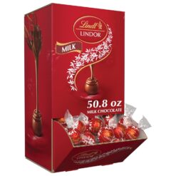 Lindt LINDOR Milk Chocolate Candy Truffles, Milk Chocolate with Smooth, Melting Truffle Center, 50.8 oz., 120 Count