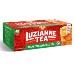 Luzianne Decaffeinated Iced Tea, Unsweetened, Specially Blended for Iced Tea, Family Size, 48ct Box (Pack of 6)