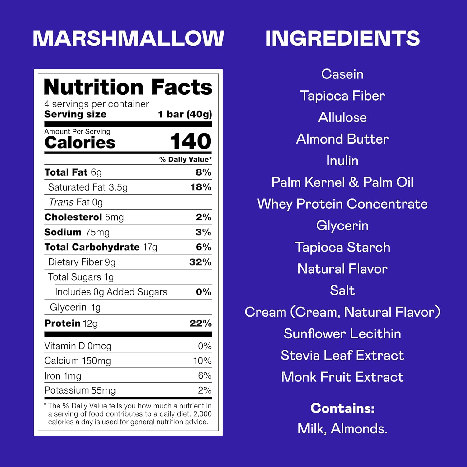 MAGIC SPOON Treats - High Protein, Low Carb, Keto Friendly, 1g of Sugar, Gluten Free, Crispy Treat Protein Bar Cereal Bar, On-The-Go Healthy Snack (Marshmallow, 16 Bars)0
