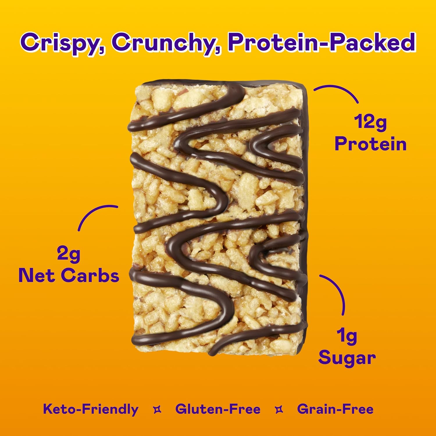 MAGIC SPOON Treats - High Protein, Low Carb, Keto Friendly, Low Sugar, Gluten Free, Crispy Protein Bar Cereal Bar, On-The-Go Healthy Snack (Chocolatey PB, 12 Bars)1