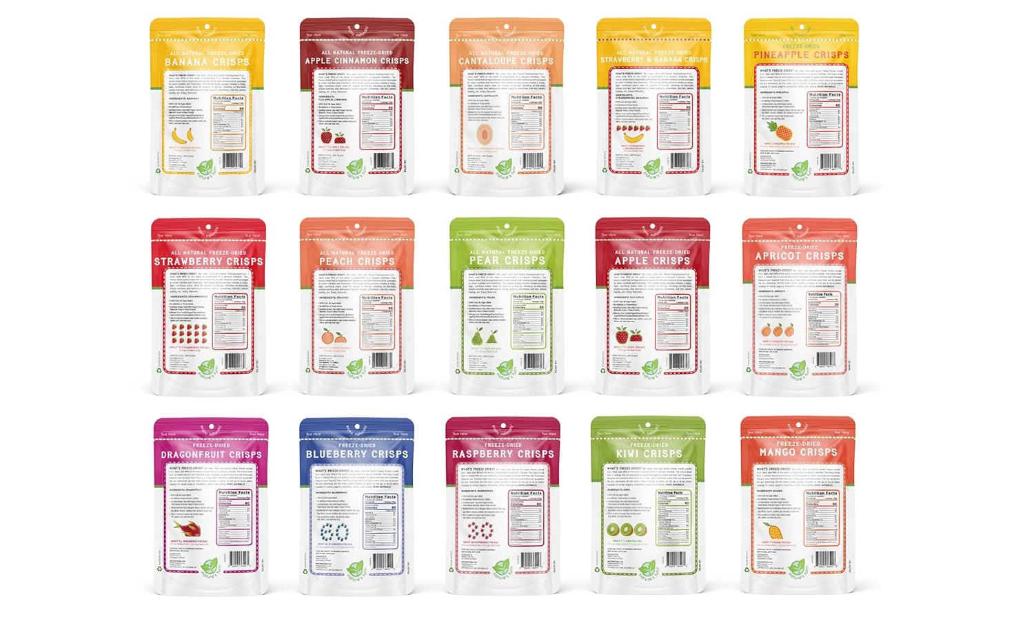 Nature’s Turn Freeze-Dried Fruit Snacks, Ultimate Variety, Pack of 36 (0.53 oz Each)`