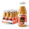 Pomona Organic Peach Juice (Pack of 12), Cold Pressed USDA Organic Juices, 100% Peaches, No Added Sugar, Not From Concentrate, Vegan, Kosher, Non GMO, Pasteurized, 8.4 oz Glass Bottles
