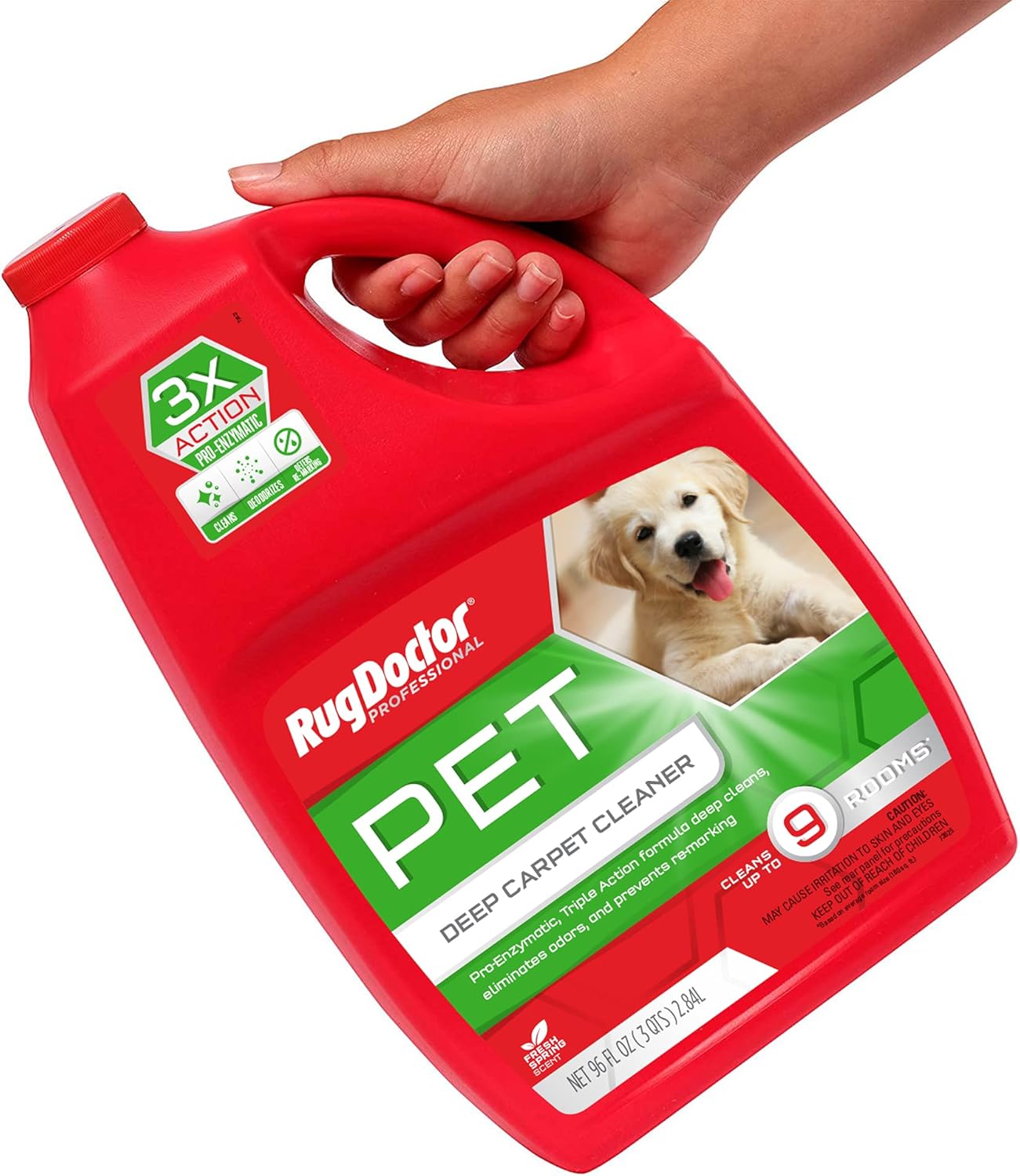 Rug Doctor Pet Carpet Cleaner, 96 oz., Pro-Enzymatic Formula with 3X Action - Cleans, Deodorizes, & Deters Remarking, Concentrated Solution, Professional Grade for Pet Stains & Odors3