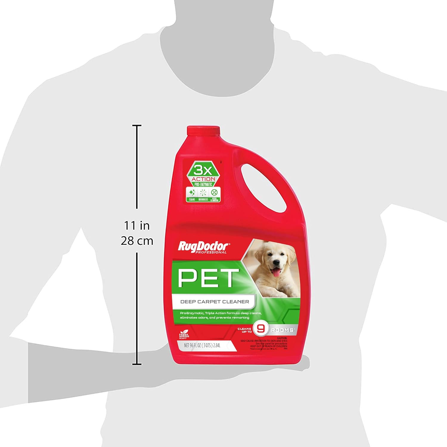 Rug Doctor Pet Carpet Cleaner, 96 oz., Pro-Enzymatic Formula with 3X Action - Cleans, Deodorizes, & Deters Remarking, Concentrated Solution, Professional Grade for Pet Stains & Odors9