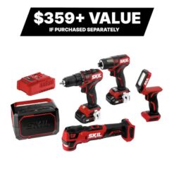 SKIL CB7368A-20 12-volt 5-Tool Brushless Power Tool Combo Kit (2-Batteries Included and Charger Included)