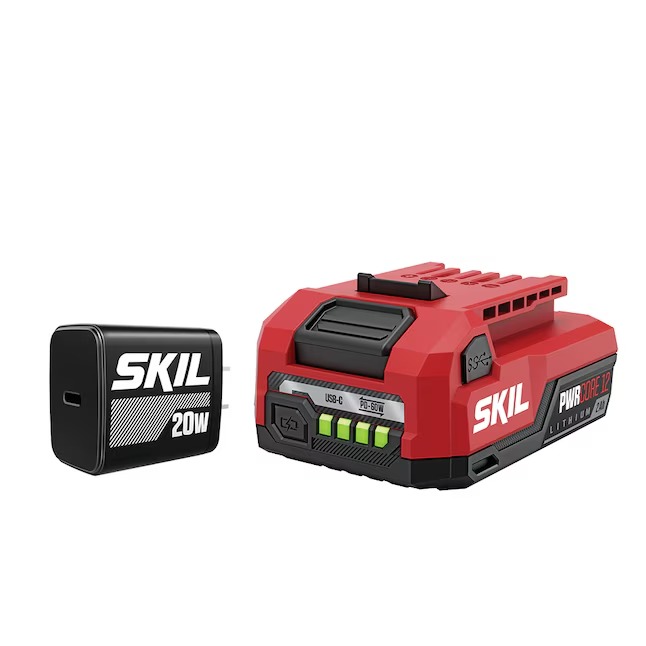 SKIL CB5020A-11 PWR CORE 12-V Lithium-ion Battery and Charger (2 Ah)_11zon SKIL CB5020A-11 PWR CORE 12-V Lithium-ion Battery and Charger (2 Ah)