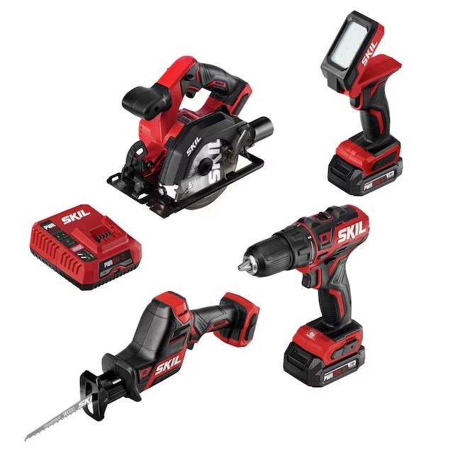 SKIL CB7490A-20 PWR CORE 12-volt 4-Tool Brushless Power Tool Combo Kit (2-Batteries Included and Charger Included)_11zon SKIL CB7490A-20 PWR CORE 12-volt 4-Tool Brushless Power Tool Combo Kit (2-Batteries Included and Charger Included)