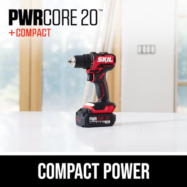 SKIL CB8437B-10 PWR CORE 20-volt 2-Tool Brushless Power Tool Combo Kit (1-Battery Included and Charger Included)1_11zon