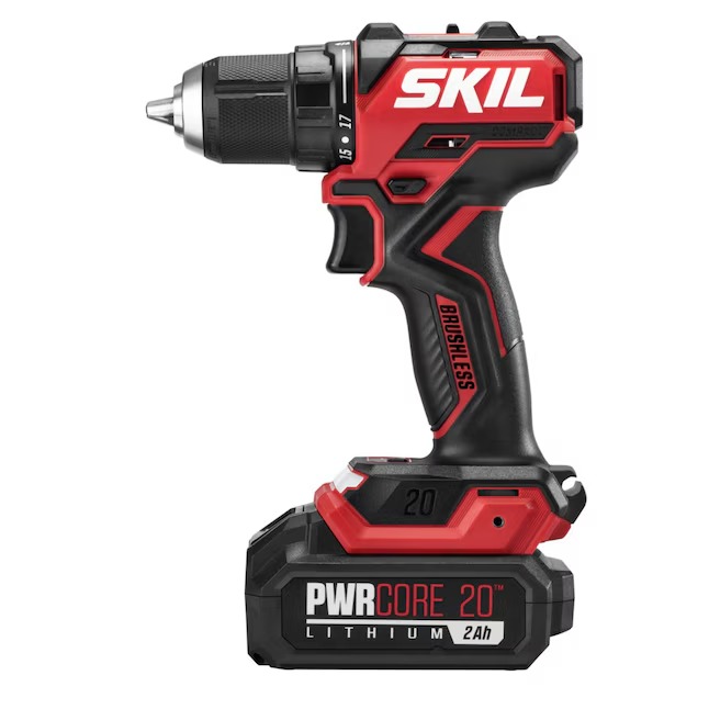 SKIL CB8437B-10 PWR CORE 20-volt 2-Tool Brushless Power Tool Combo Kit (1-Battery Included and Charger Included)9_11zon