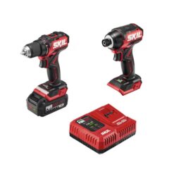 SKIL CB8437B-10 PWR CORE 20-volt 2-Tool Brushless Power Tool Combo Kit (1-Battery Included and Charger Included)