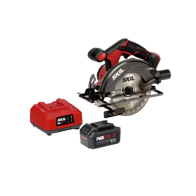 SKIL CR540603 PWR CORE 20-volt 6-1 2-in Cordless Circular Saw Kit (1-Battery & Charger Included)_11zon SKIL CR540603 PWR CORE 20-volt 6-1/2-in Cordless Circular Saw Kit (1-Battery & Charger Included)
