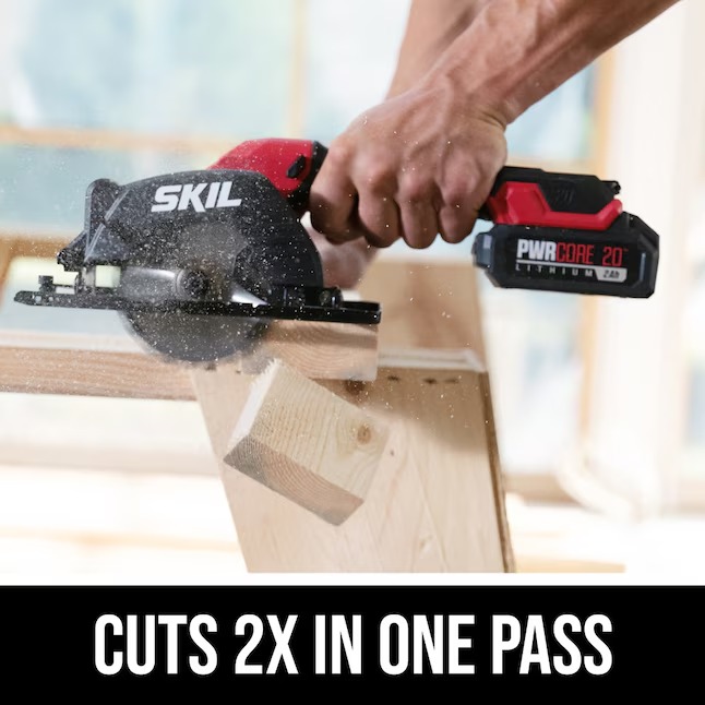 SKIL CR5435B-10 PWR CORE Compact 20-volt 4-1 2-in Brushless Cordless Circular Saw Kit (1-Battery & Charger Included)2_11zon