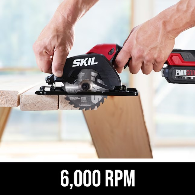 SKIL CR5435B-10 PWR CORE Compact 20-volt 4-1 2-in Brushless Cordless Circular Saw Kit (1-Battery & Charger Included)4_11zon