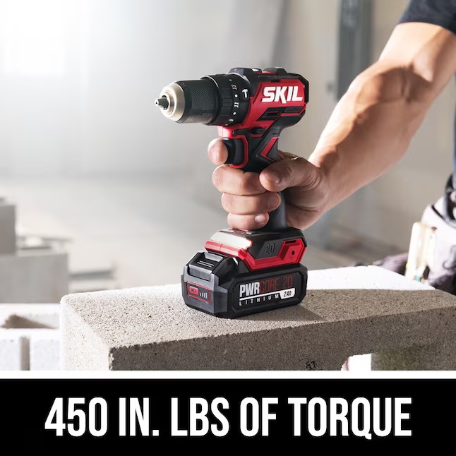SKIL HD6294B-10 PWR CORE 1 2-in 20-volt Variable Brushless Cordless Hammer Drill (1-Battery and Charger Included)1_11zon