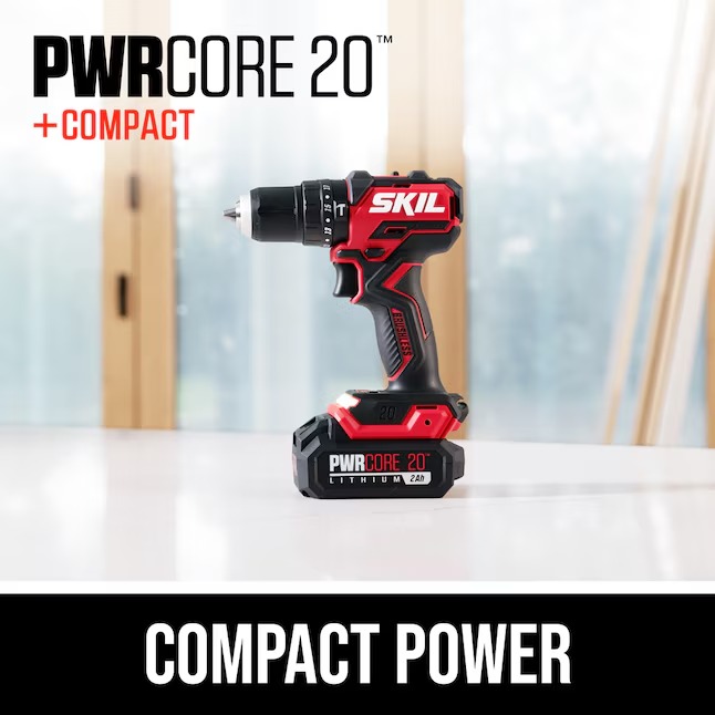 SKIL HD6294B-10 PWR CORE 1 2-in 20-volt Variable Brushless Cordless Hammer Drill (1-Battery and Charger Included)2_11zon