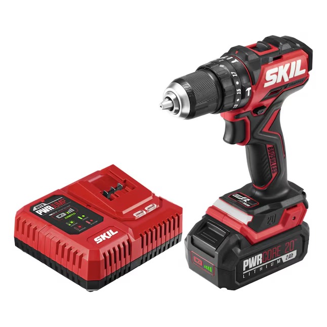 SKIL HD6294B-10 PWR CORE 1 2-in 20-volt Variable Brushless Cordless Hammer Drill (1-Battery and Charger Included)_11zon SKIL HD6294B-10 PWR CORE 1/2-in 20-volt Variable Brushless Cordless Hammer Drill (1-Battery and Charger Included)