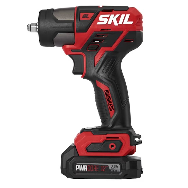 SKIL IW5744-10 PWR CORE 12-volt Variable Brushless 3 8-in square Drive Cordless Impact Wrench (Battery and Charger Included)0_11zon