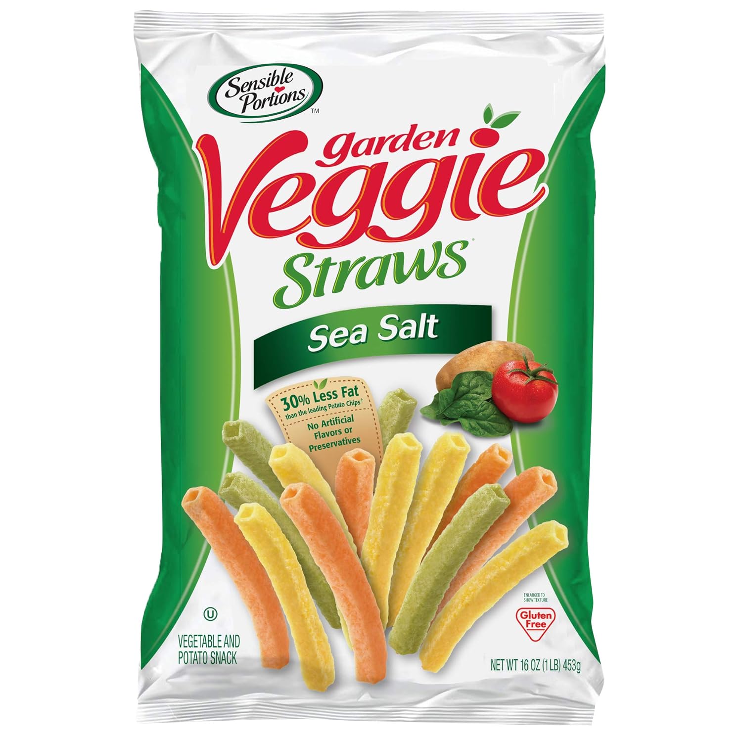 Sensible Portions Garden Veggie Straws, Sea Salt, 16 Oz (Pack of 6) Sensible Portions Garden Veggie Straws, Sea Salt, 16 Oz (Pack of 6)