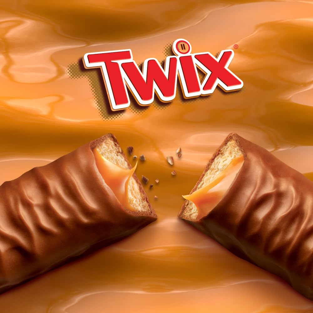 TWIX Caramel Chocolate Cookie Candy Bar Bulk Pack, Share Size, 3.02 oz Bar (Pack of 24)1