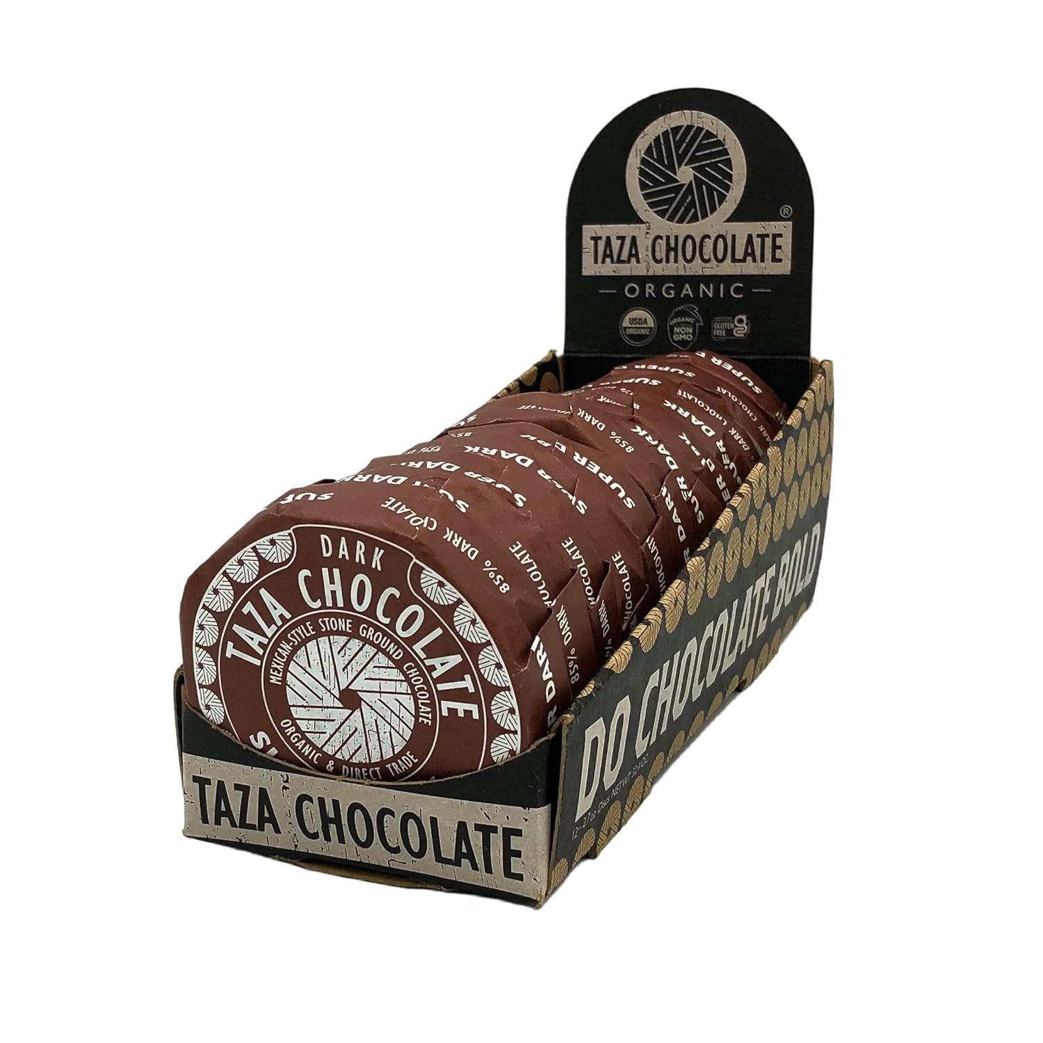 Taza Chocolate Organic Mexicano Disc 85% Dark Chocolate, Super Dark, 2.75 Ounce (12 Count), Vegan Taza Chocolate Organic Mexicano Disc 85% Dark Chocolate, Super Dark, 2.75 Ounce (12 Count), Vegan