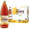 Tejava Lemon Flavored Unsweetened Black Tea, Non-GMO Verified, Rainforest Alliance Certified, Glass Bottles, 1 Liter, 12 Pack