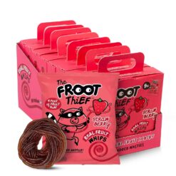 The FROOT Thief Real Fruit Snack Whips, Strawberry, Nut Free, Perfect for School Lunches and Back to School Snacks, Individual Bags Kids Snacks, 40 Pack