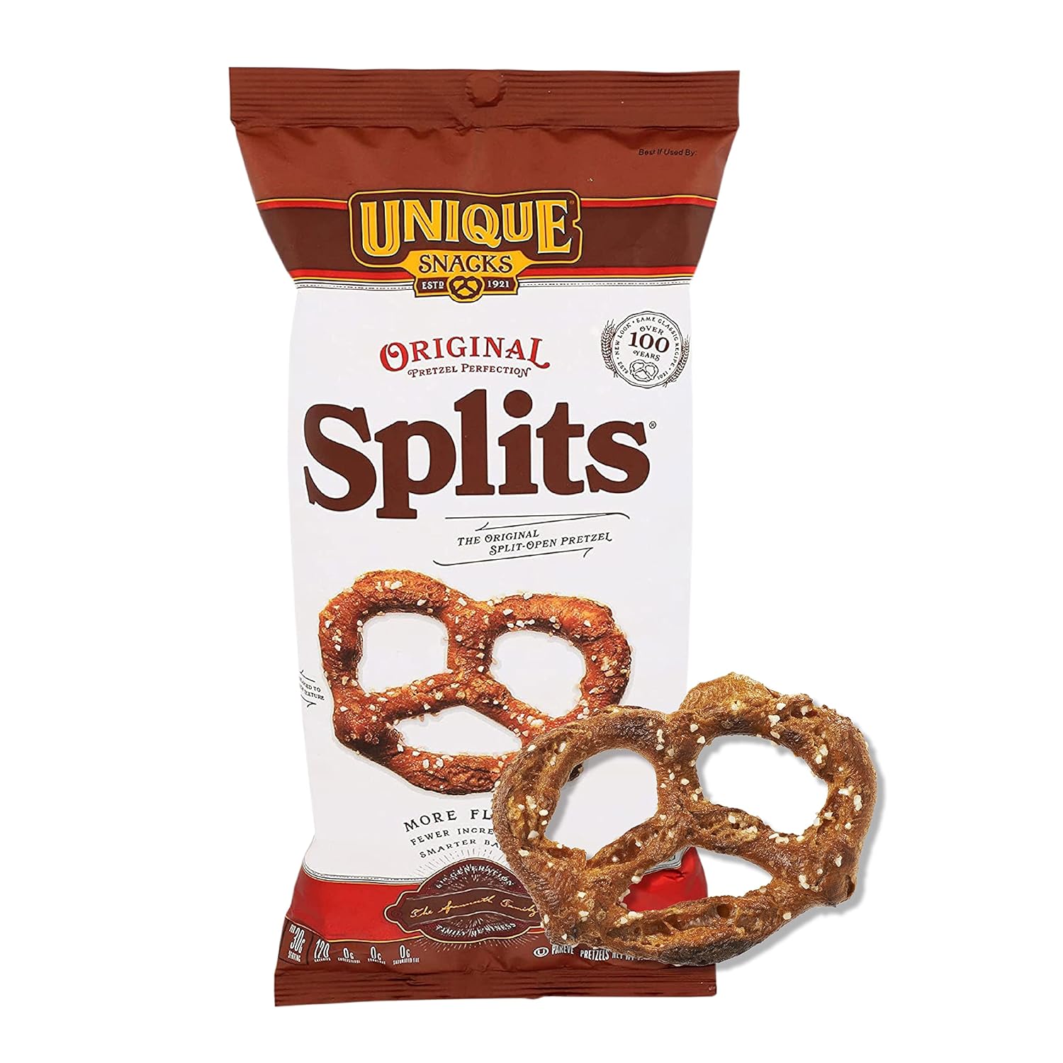 Unique Snacks Original Splits Pretzels, Delicious Homestyle Baked Snack Bag, OU Kosher, and Non-GMO Food, No Artificial Flavor, 11 Oz. Bag, Pack of 12 Unique Snacks Original Splits Pretzels, Delicious Homestyle Baked Snack Bag, OU Kosher, and Non-GMO Food, No Artificial Flavor, 11 Oz. Bag, Pack of 12