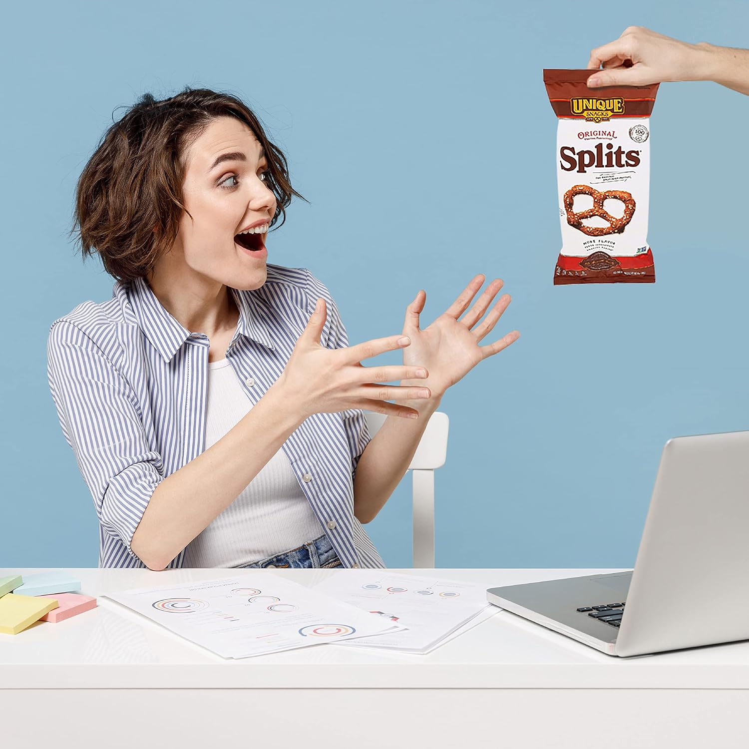 Unique Snacks Original Splits Pretzels, Delicious Homestyle Baked Snack Bag, OU Kosher, and Non-GMO Food, No Artificial Flavor, 11 Oz. Bag, Pack of 127