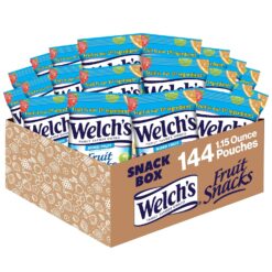 Welch's Fruit Snacks, Mixed Fruit, Gluten Free, Bulk Pack, 1.55 oz Individual Single Serve Bags (Pack of 144)