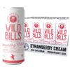 Wild Bill's Strawberry Cream Soda Classic Craft Soda Pop Soft Drinks, Sodas Made with Pure Cane Sugar, Caffeine Free, NO High Fructose Corn Syrup, Gluten Free, Vegan, Low Sodium, 12 Oz 12 Pack