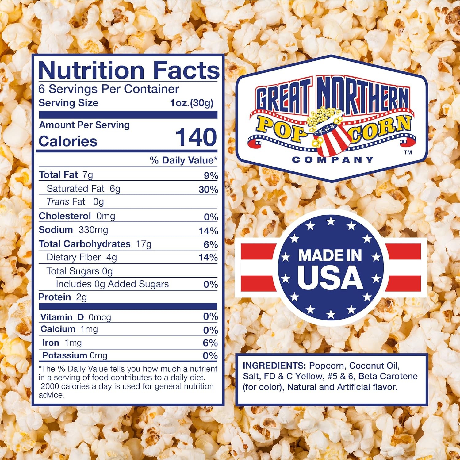 6 oz. Popcorn Packs – Pre-Measured, Movie Theater Style, All-in-One Kernel, Salt, Oil Packets for Popcorn Machines by Great Northern Popcorn (40 Case)6