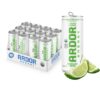 ARDOR ENERGY Sparkling Water Mexican Lime 12 pack with 100mg Organic Caffeine from Green Tea & 200mg Organic L-Theanine (Focus & Calm). No Sugar. No Calories. Vegan. Gluten Free.