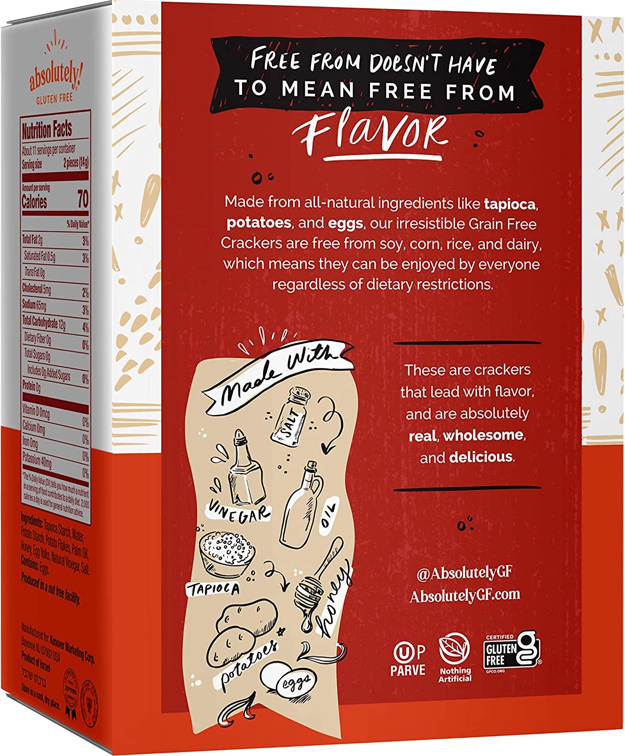 Absolutely Gluten Free Original Flatbread, 5.29-Ounce (12 Pack)5