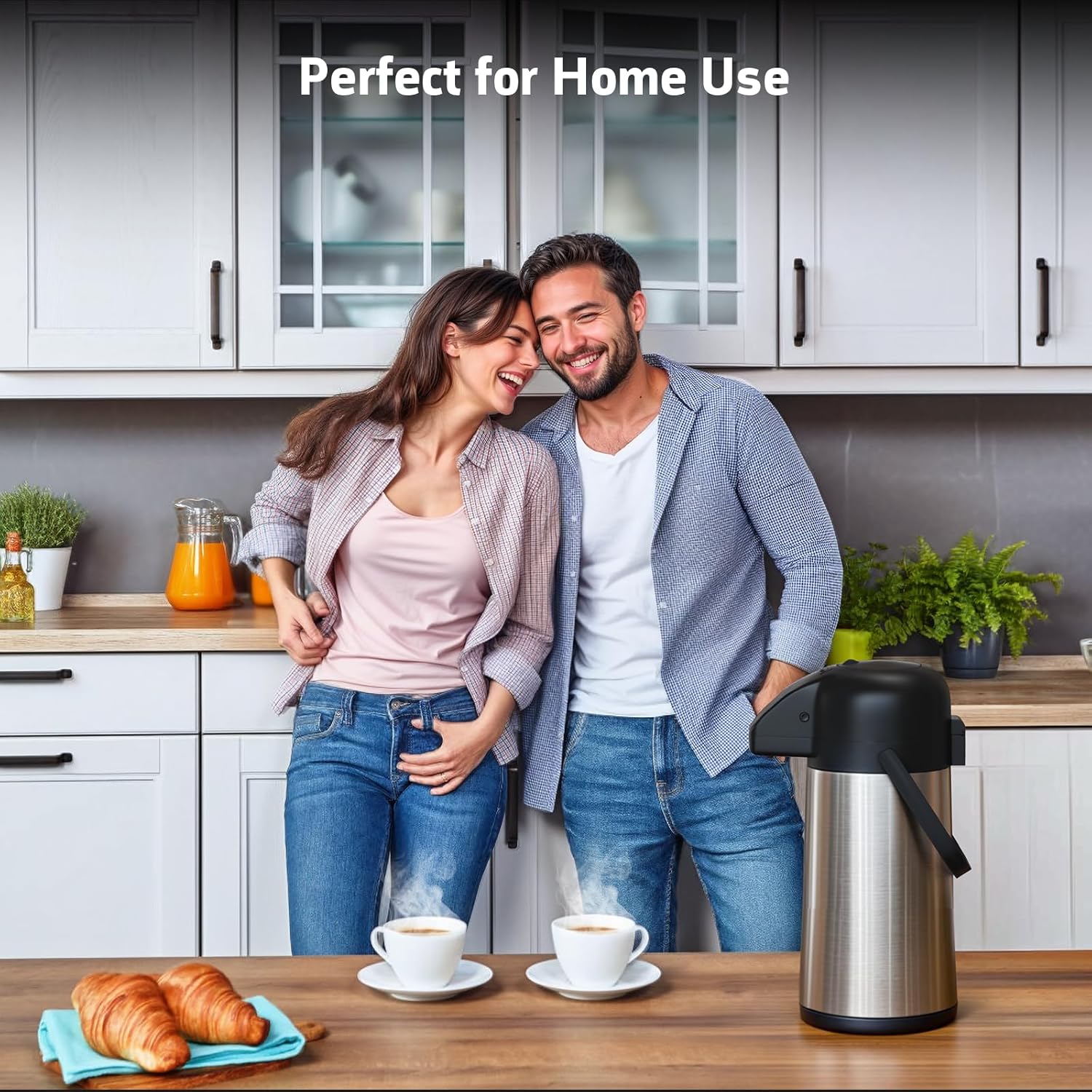 Airpot Coffee Carafe for Keeping Hot - 85 OZ 2.5L Large Coffee Dispenser with Pump - Insulated Stainless Steel Thermos Urn for Hot Drinks Water Tea Chocolate - Thermal Beverage Dispenser for Parties8