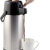Airpot Coffee Dispenser with Pump,102 OZ/ 3L Large Coffee Dispenser for Party Hot Drinks Water Tea Chocolate Hot/Cold Water, Insulated Stainless Steel Thermos