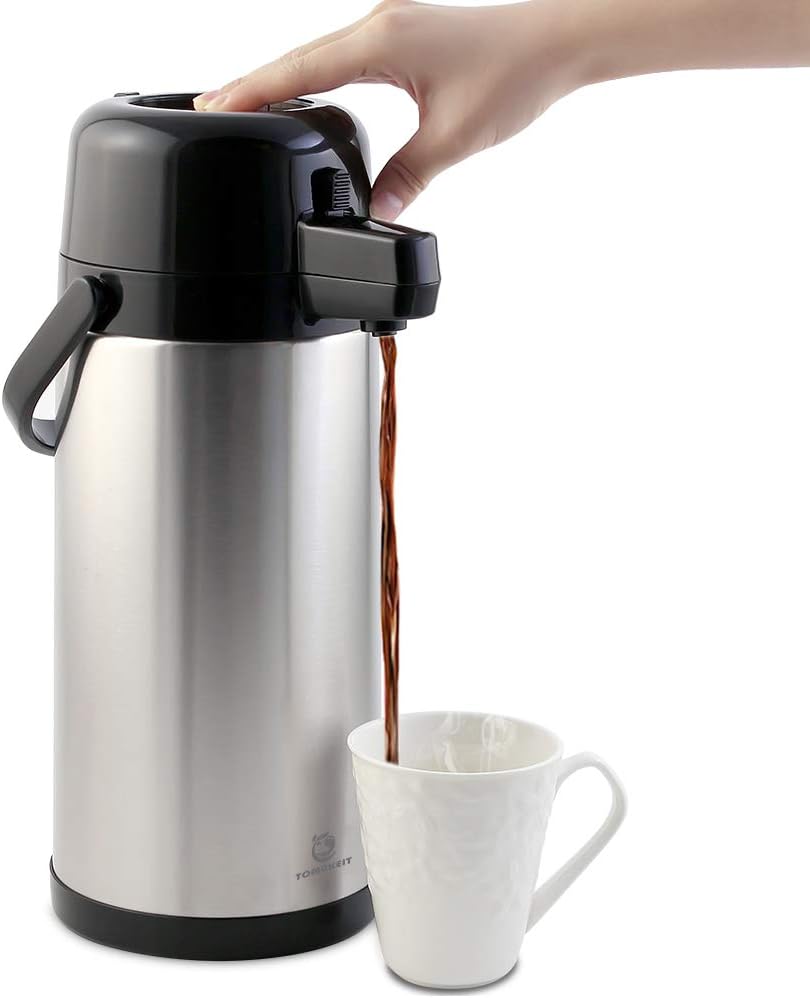 Airpot Coffee Dispenser with Pump,102 OZ 3L Large Coffee Dispenser for Party Hot Drinks Water Tea Chocolate Hot Cold Water, Insulated Stainless Steel Thermos Airpot Coffee Dispenser with Pump,102 OZ/ 3L Large Coffee Dispenser for Party Hot Drinks Water Tea Chocolate Hot/Cold Water, Insulated Stainless Steel Thermos