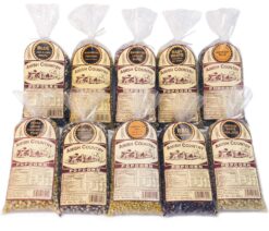 Amish Country Popcorn - 10 (1 Lb Bag) Variety Gift Set Bundle (Red, Blue, Medium White, Midnight Blue, Purple, Ladyfinger, Baby White, Rainbow, Medium Yellow, and Mushroom)