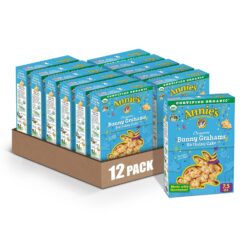 Annie's Homegrown Organic Birthday Cake Whole Grain Bunny Graham Snacks, 7.5 oz (Pack of 12)