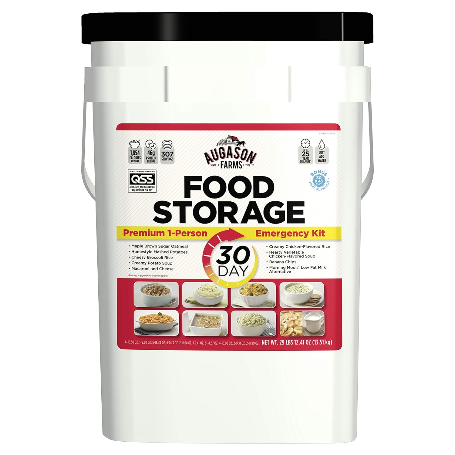Augason Farms 30-Day 1-Person Premium Emergency Food Supply Kit, Extra Calories Per Day, Survival Food, Just Add Water, 307 Servings Augason Farms 30-Day 1-Person Premium Emergency Food Supply Kit, Extra Calories Per Day, Survival Food, Just Add Water, 307 Servings