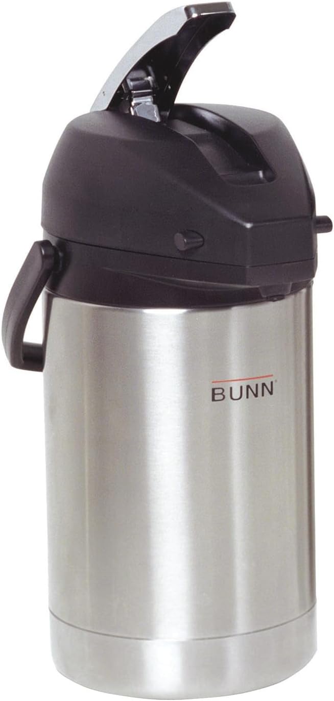 BUNN 2.5 Liter Lever-Action Airpot, Stainless Steel, 32125.0000 BUNN 2.5 Liter Lever-Action Airpot, Stainless Steel, 32125.0000