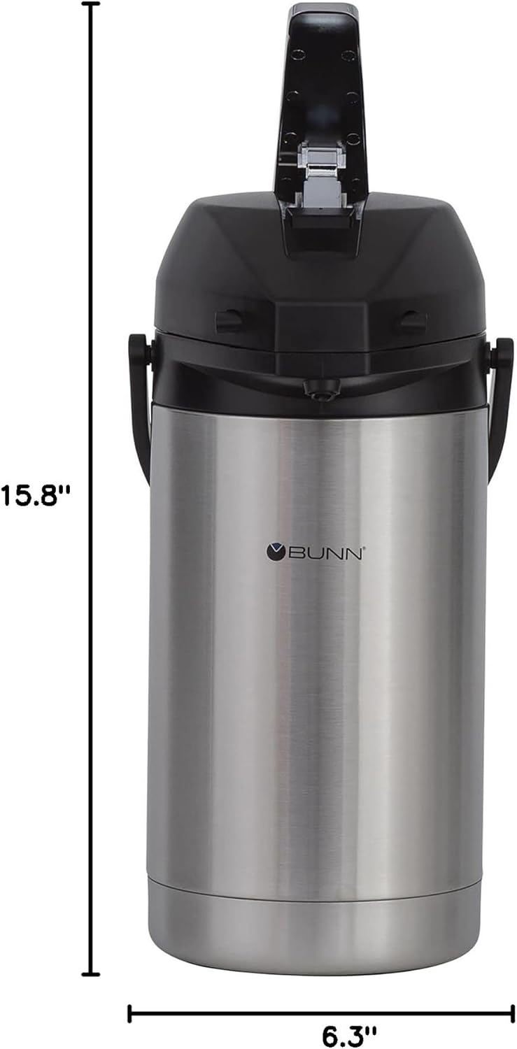 BUNN - BUN321300000 32130.0000 3.0-Liter Lever-Action Airpot, Stainless Steel8