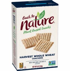 Back to Nature Harvest Whole Wheat Crackers - Dairy Free, Non-GMO, Made with Whole Grain Wheat & Sea Salt, Delicious & Quality Snacks, 8.5 Ounce (Pack of 12)